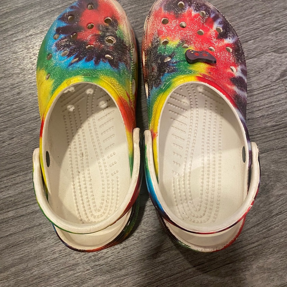 Rainbow Tie-Dye Crocs